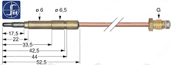 Thermocouple SIT M9x1 L 600mm plug connection ø6.0(6.5)mm