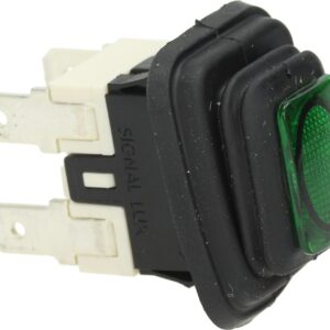 367542 SC620487 00 Green double-pole backlit switch 19×13 mm