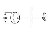 ROCA SPAIN AB15493001  HOTELS  Extensible clothes line, line length max: 2100 mm