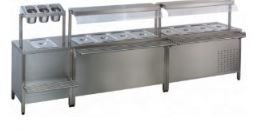 Fabricate & Supply Same as image 7912.12070.00. Hot Seeerving Counter With GN 1/1 Cells 7912 .19070.00 1900/ 700 850 ELEC 3.9Kw 30-90 C 230 -240V /50 Hz 5xGN 1/1-150 1.54 m3