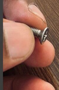 . Stainless Steel 4 mm Flat Head Screw, Length:12mm