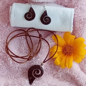 Coconut Shell Chain & Earring :100#11