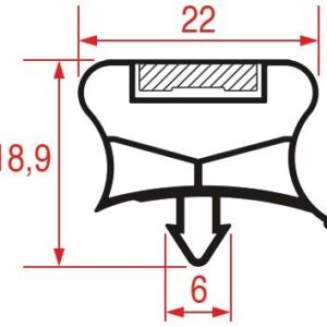 Electrolux Magnetic Gasket390*565mm            535255  099531