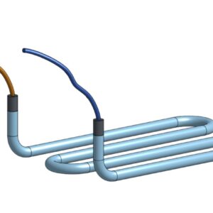 Defrost element 220V 300W, tube diameter 10mm, L=240mm, W=140mm, H=60mm, material SS304, cable length 1m